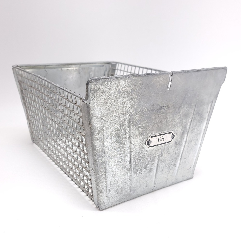 Vintage Industrial School Wire Locker Basket #68 PNW 11x15 Frank D Cohan Inc